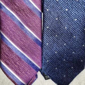 Elegant Purple and Blue Men's Tie Set